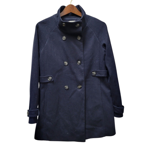 Forever 21 Double Breast Pea Coat Women's Medium Navy Pre-owned - Picture 1 of 11